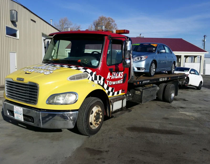 A Jacks Towing Service Pasco Washington Flatbed Tow Truck
